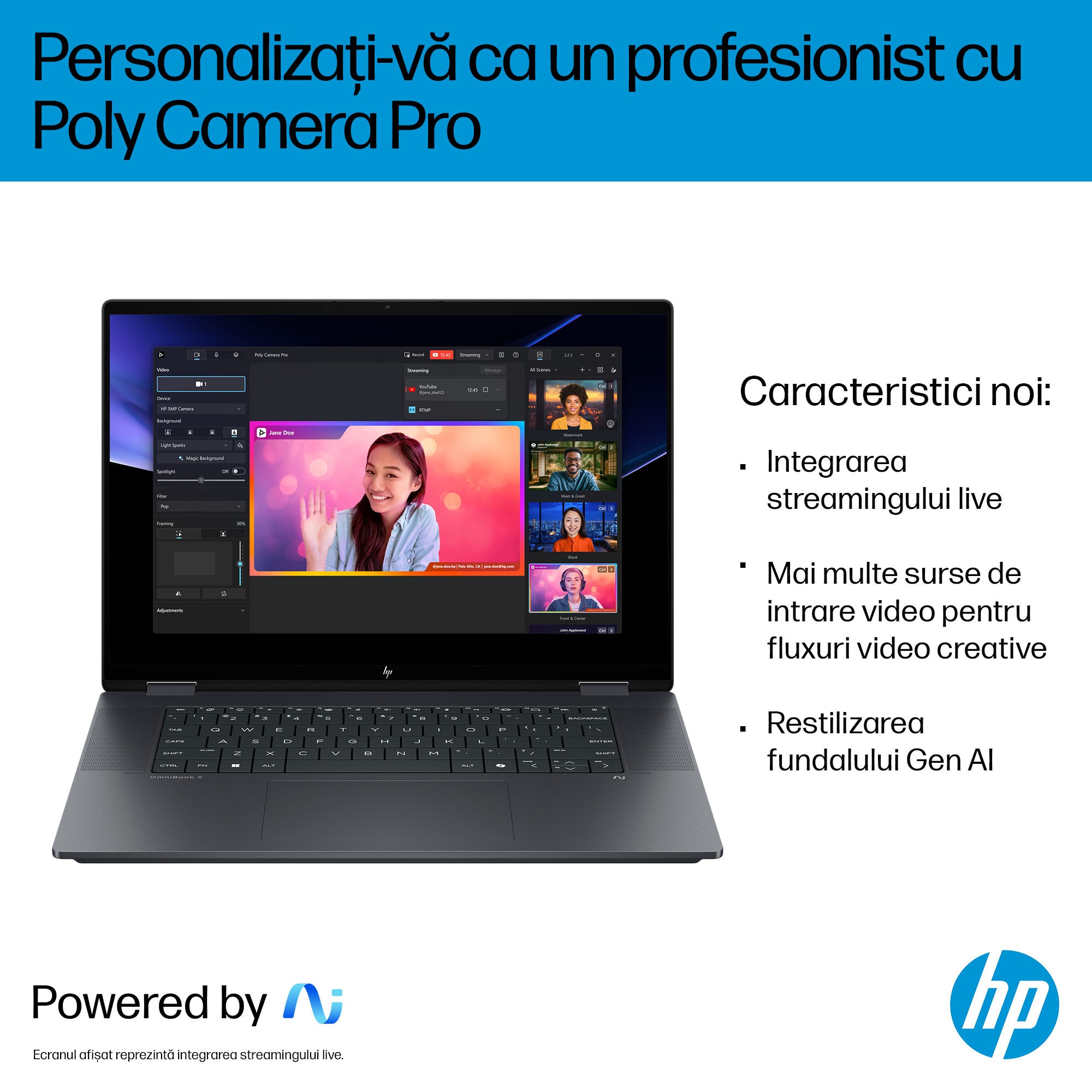 Laptop HP OmniBook X Flip Next Gen AI 16-as0022nn cu procesor
