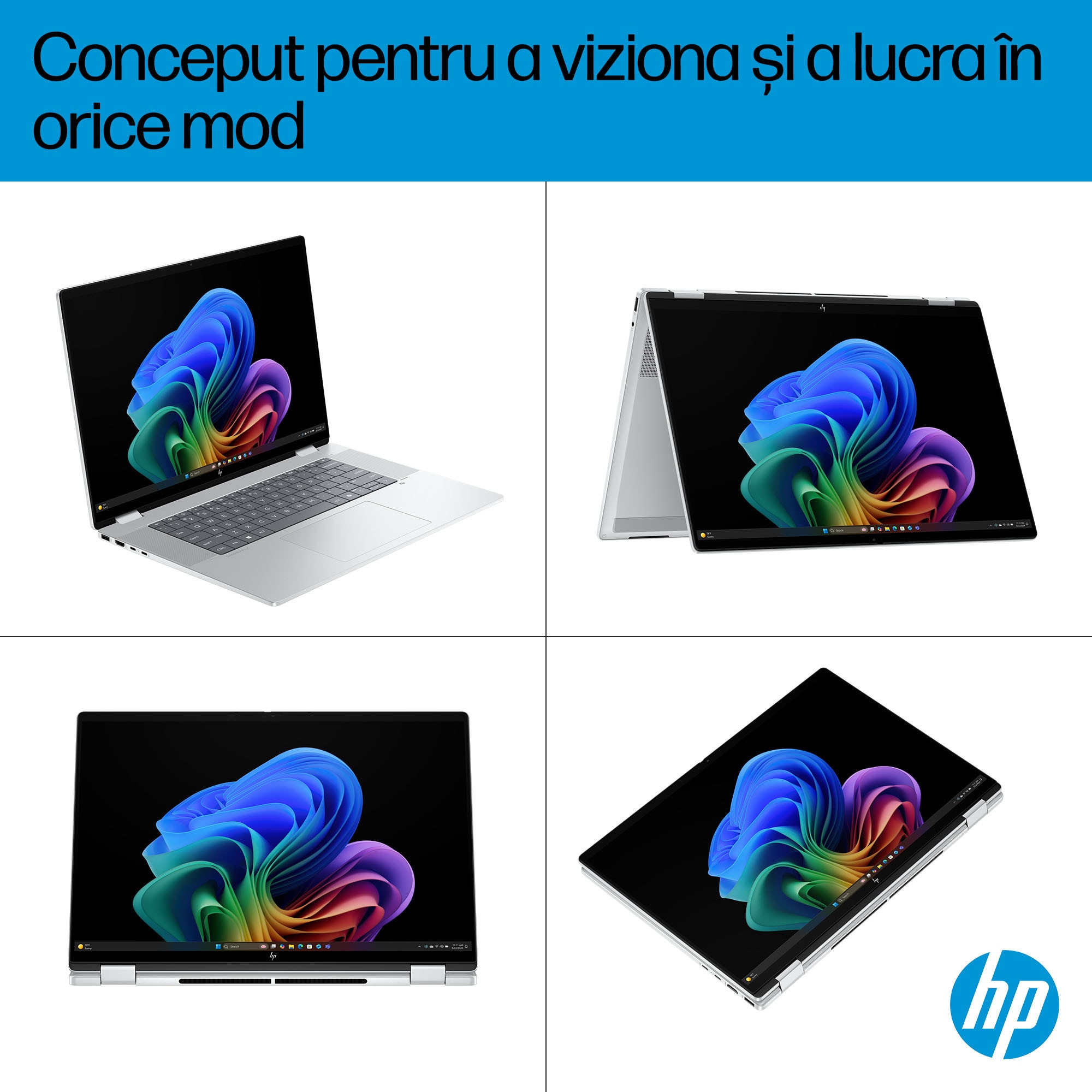 Laptop HP OmniBook X Flip Next Gen AI 16-as0025nn cu procesor