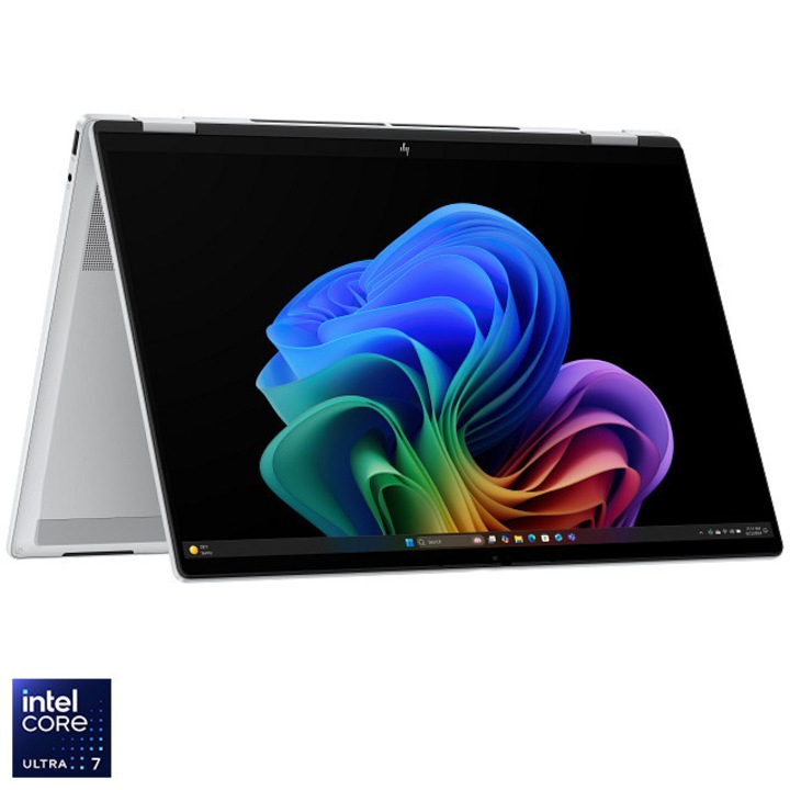 Laptop HP OmniBook X FlipNGAI 16-as0021nn, Intel® Core™ Ultra 7 258V processzorral akár 4.8GHz-ig, 16'', 2K, IPS, Érintőképernyő, 32GB LPDDR5x RAM, 2TB SSD, Intel® Arc™, Windows 11 Home, Glacier Silver