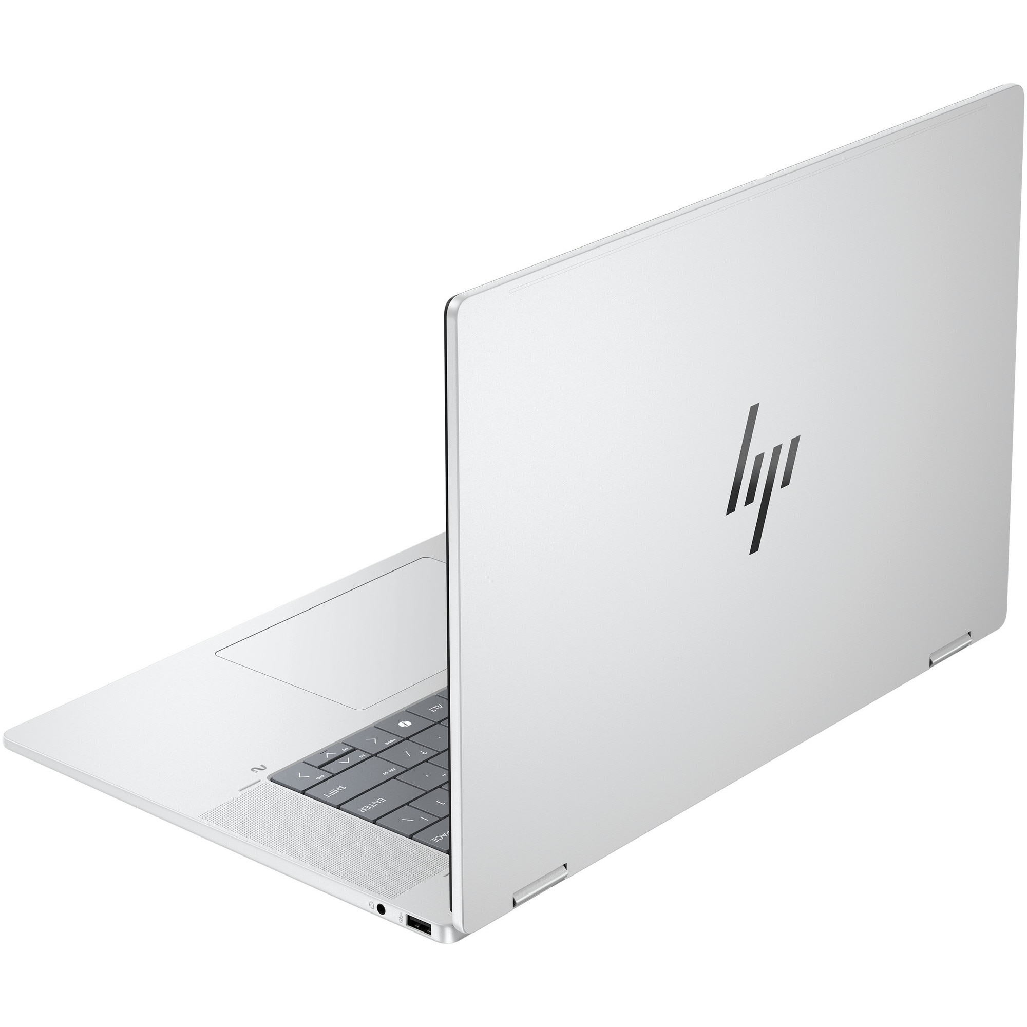 Laptop HP OmniBook X Flip Next Gen AI 16-as0020nn cu procesor Intel® Core™ Ultra 7 258V pana la 4.8GHz, 16", 3K, OLED, 120Hz, Touch, 32GB LPDDR5x RAM, 2TB SSD, Intel® Arc™ 140V, Windows 11 Home, Glacier silver