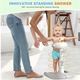 Подложка за вана за бебета, сгъваема, регулируема, преносима удобна седалка за баня, ергономичен дизайн, с неплъзгаща се основа, подходяща за бебета над 6 месеца, сива
