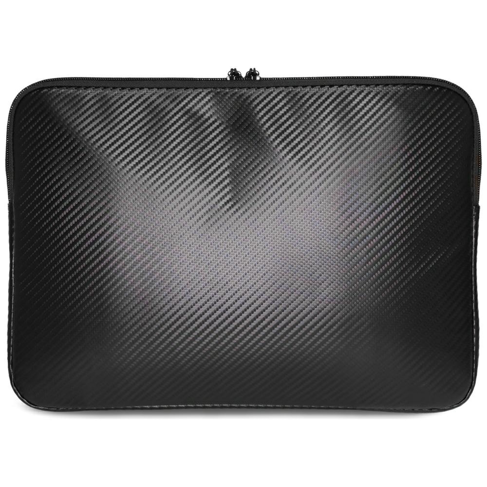 Geanta laptop Red Bull Sleeve 14" Carbon, neagra, material PU, design sportiv