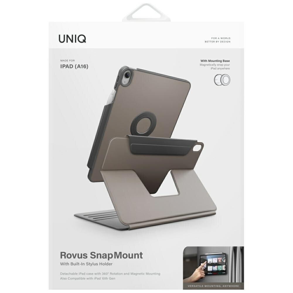 Husa tableta UNIQ, magnetic, rotativ 360, gri, 11 inch, pentru iPad 11inch A16 (2025)/iPad 10.9inch 10 gen. (2022)