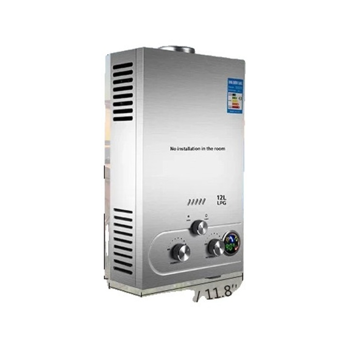 Incalzitor instant apa, 12L, design montat pe perete, iesire ajustabila, multicolor