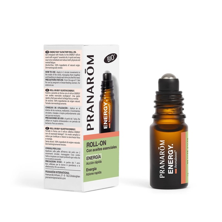 Pranarom Aromaboost Energy Roll-On 5ml, ulei esential aromaterapie