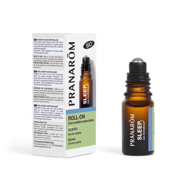 Pranarom Aromaboost Sleep Roll-On 5ml, ulei esential pentru aromaterapie