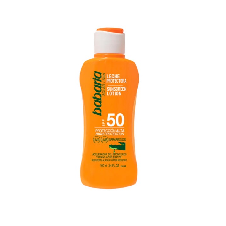 Lotiune de protectie solara Babaria cu Aloe Vera SPF50, 100ml