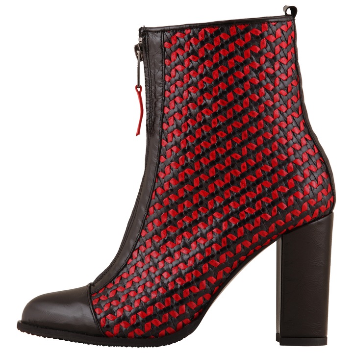 Botine de dama So'15 Red Inka, 35, Multicolor