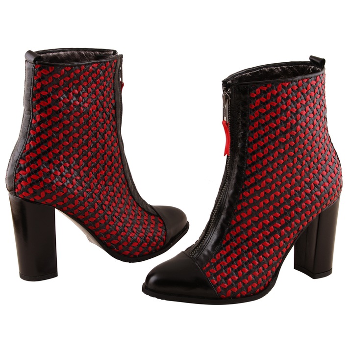 Botine de dama So'15 Red Inka, 35, Multicolor