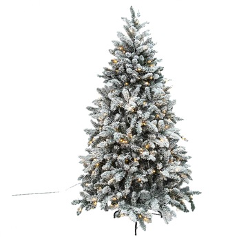 Brad artificial premium cu zapada si 350 leduri integrate, Flock Tree Deluxe LED, Royal Christmas, 180 cm Brad artificial premium cu zapada si 350 leduri integrate, Flock Tree Deluxe LED, Royal Christmas, 180 cm