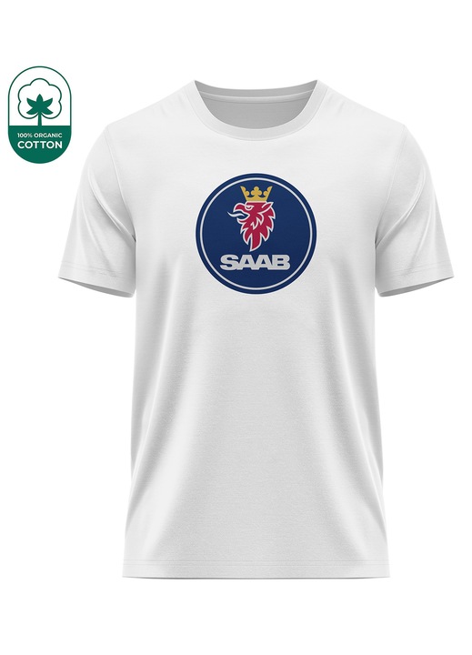 Férfi póló, saab 34.67, rövid ujjú, többszínű