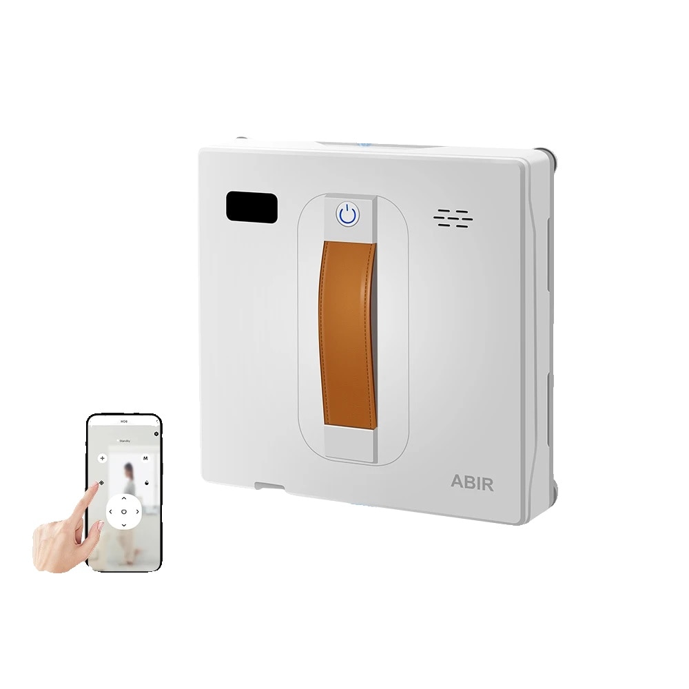 Aspirator robot pentru geamuri, pulverizare cu ultrasunete dubla, stergere inteligenta prin inteligenta artificiala, ALB, Da