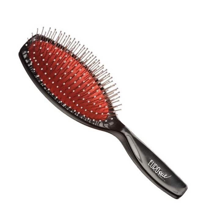 Perie de par Eurostil Fuelle Pua, mica, alba si neagra, set 1 un.