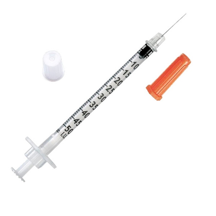 Спринцовка за еднократна употреба ICO Инсулин 0.5ml 33x12mm, комплект от 10 броя