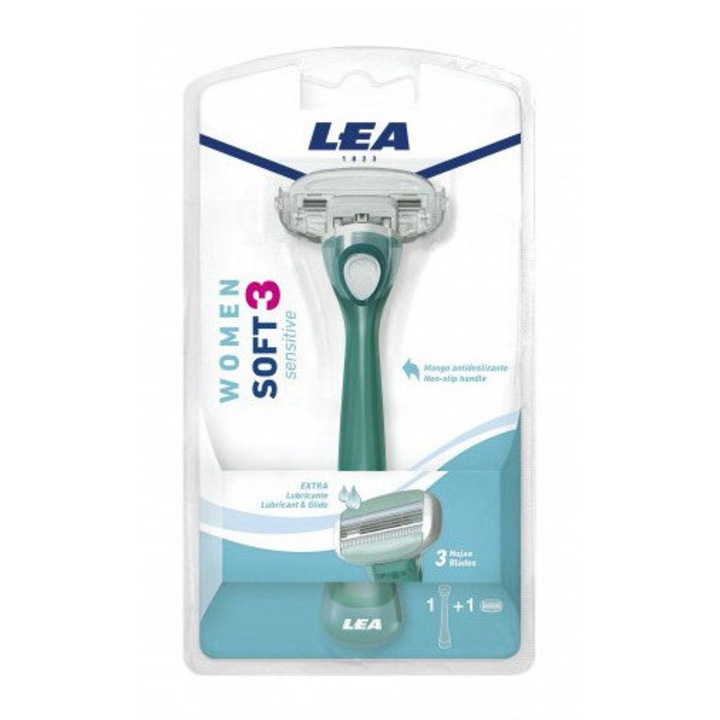 Klasszikus borotva LEA Maquinilla Woman Soft 3 Sensitive, 1 uncia