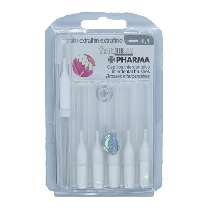 Klasszikus fogkefék Foramen Cepillo Interdental Extrafino 1.1, 6 db-os készlet