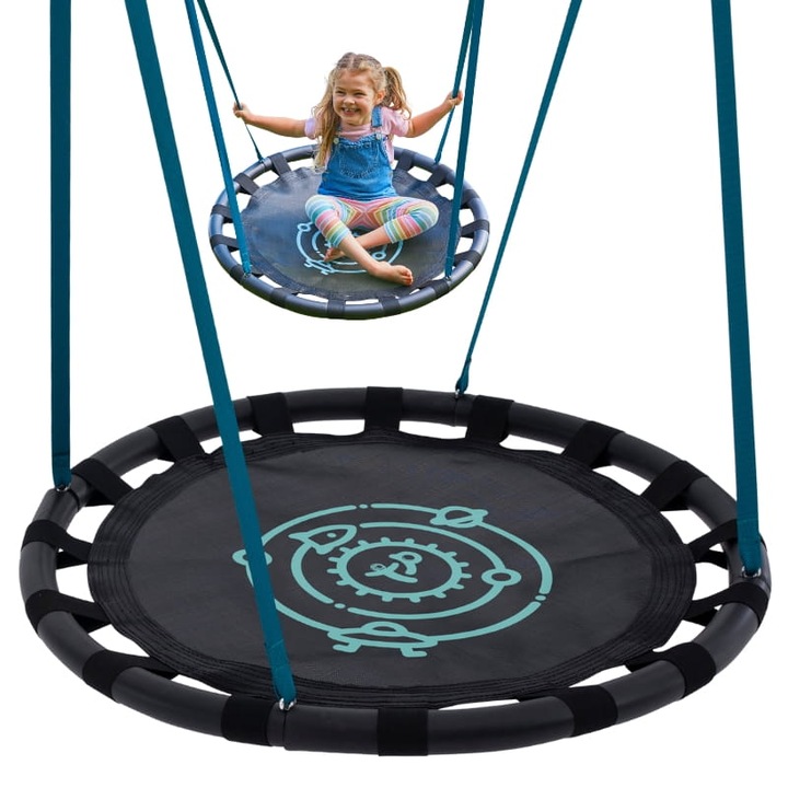 Kerti hinta Bocianie fészek, Tp Toys, Hálós szék puha és párnázott széllel, Állítható kötélmagasság, Egy gyermek számára, 3 éves kortól, 85 cm