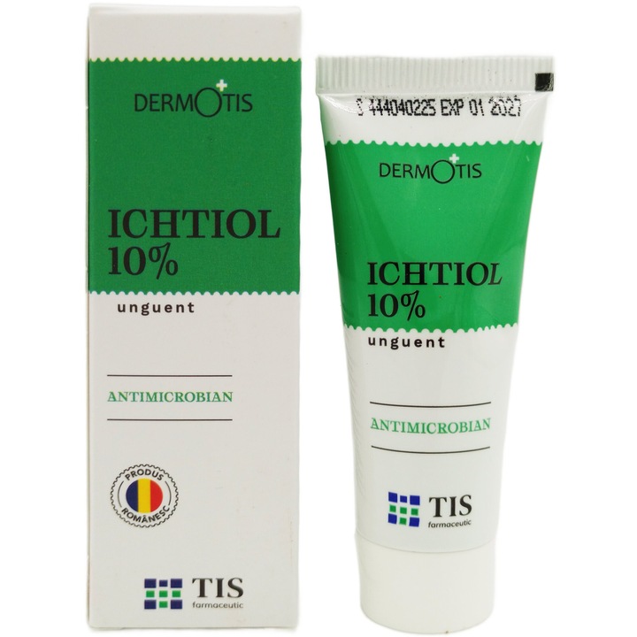 Unguent cu Ichtiol 10% cu efect Anti-Prurit, Anti-Microbian si Cicatrizant, 25ml, DermoTis