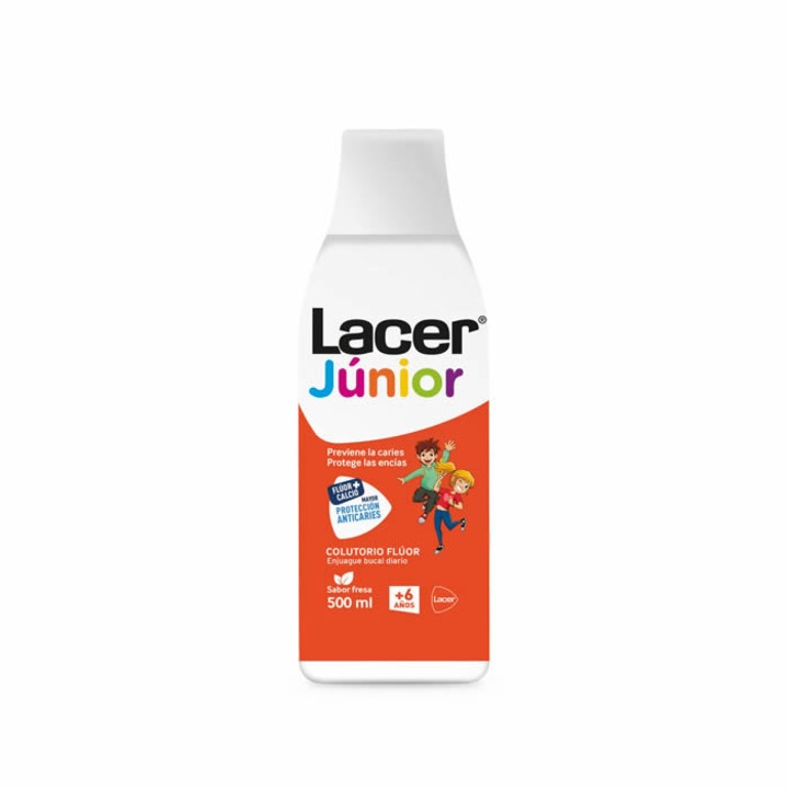 Lacer Fluoridos szájvíz 500ml, eperízű