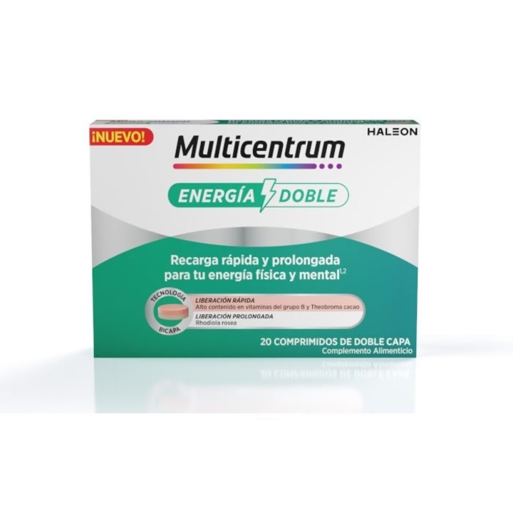 Multicentrum Double Energy, 20 tablete, supliment alimentar