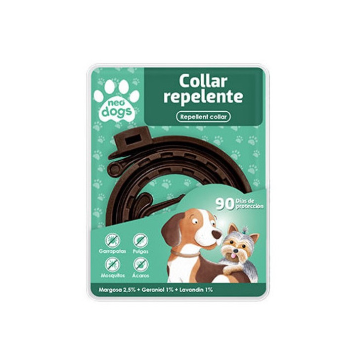 Guler repelent anti-insecte pentru caini, Neovital, Maro