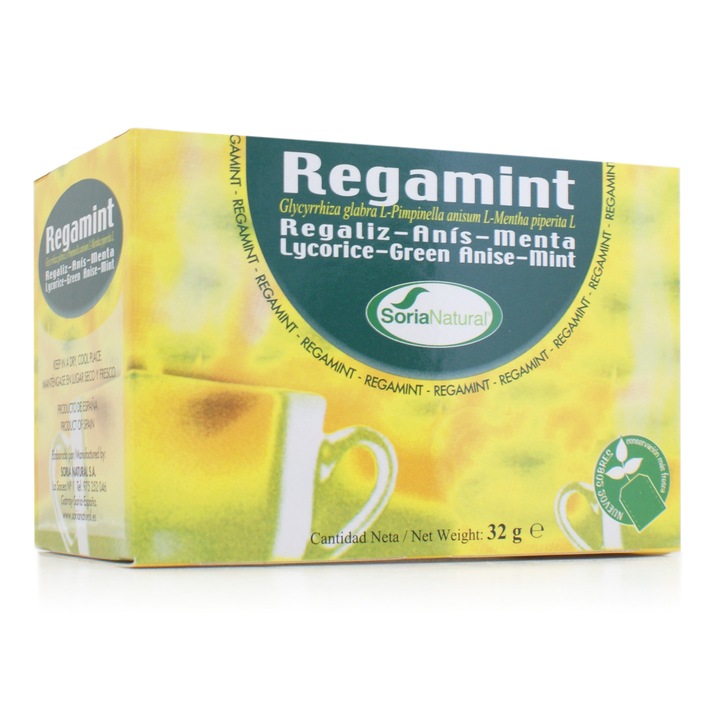 Чай анасон, зелен чай и мента Soria Regamint 20 пликчета