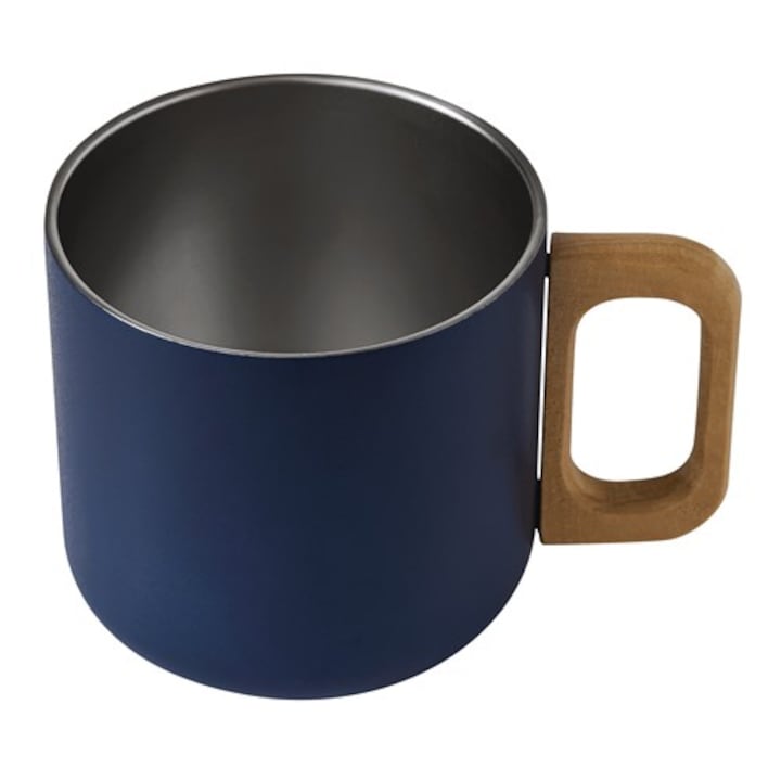 Cana Bremen Rustic Trip, inox, pereti dubli, bleumarin mat la exterior, capacitate 350 ml, Ø8, 5 x 8 cm