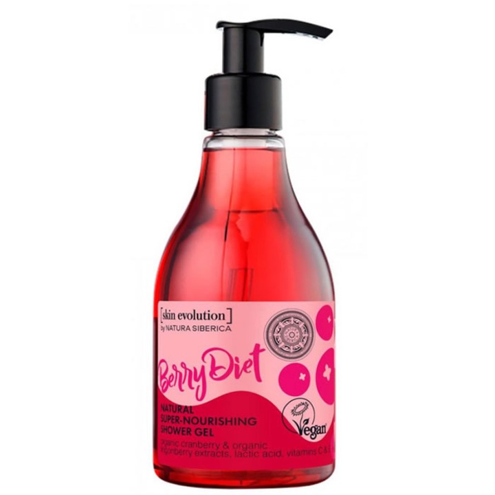 Natura Siberica Berry Diet tusfürdő, 260ml, szuper tápláló