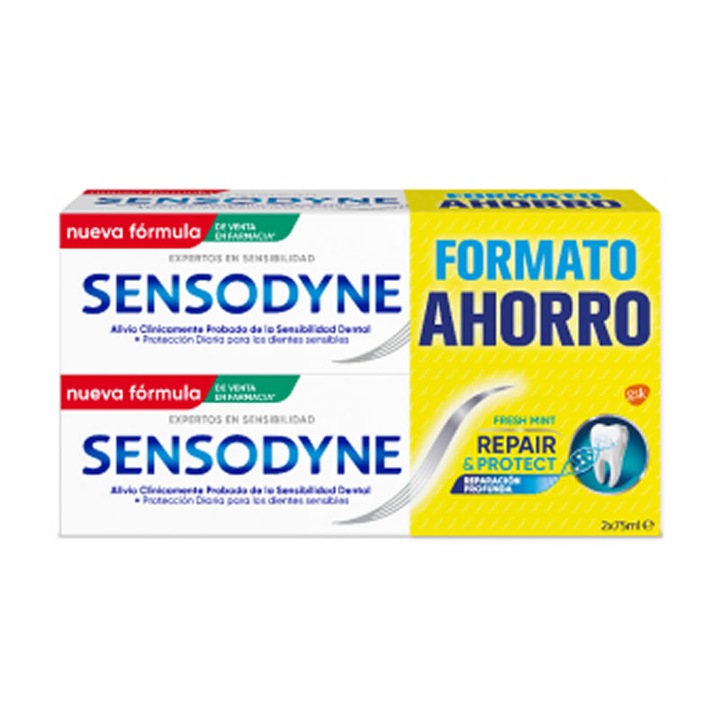 Sensodyne Repair And Protect Fresh Mint fogkrém 75 ml, 2 db-os készlet