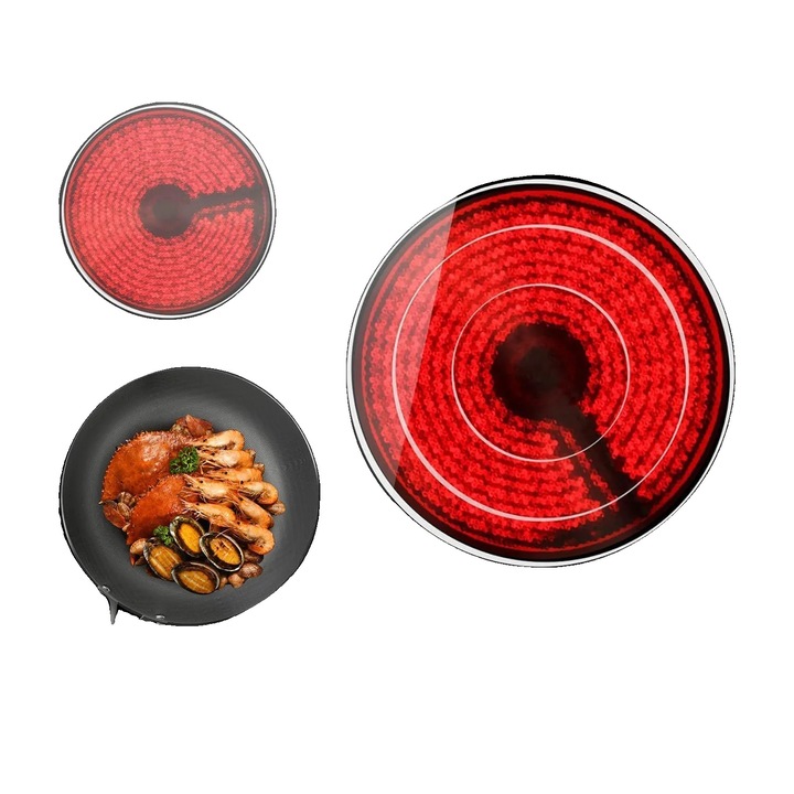 Вграден електрически плот 60 см, 3 зони за готвене, сензорно управление, керамичен