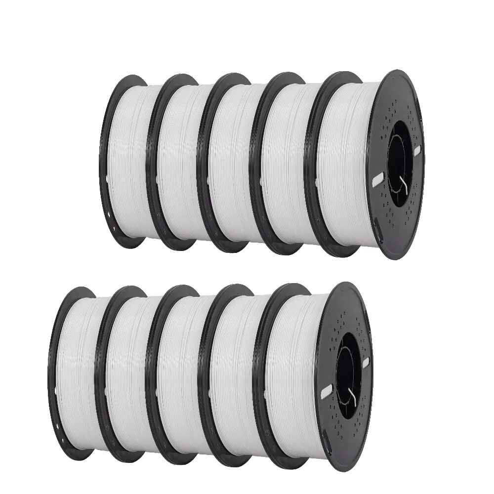 Filament 3D HS-PETG, 10kg, alb, 1.75mm, 343m, viteza de imprimare 40 ...