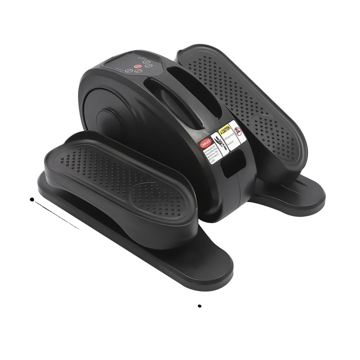 Мини фитнес велоергометър, регулируеми скорости, дистанционно управление, черен, 44x36x22см