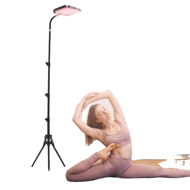 Lampa cu infrarosu, inaltime reglabila, rotatie la 360°, terapie cu lumina LED