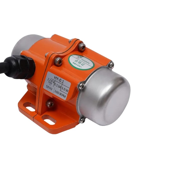 Motor vibrator, monofazat CA, bloc excentric reglabil, rosu