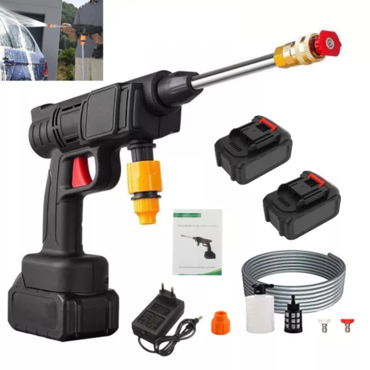 Pistol cu apa de inalta presiune portabil – 300 W, 40 bar, baterie litiu
