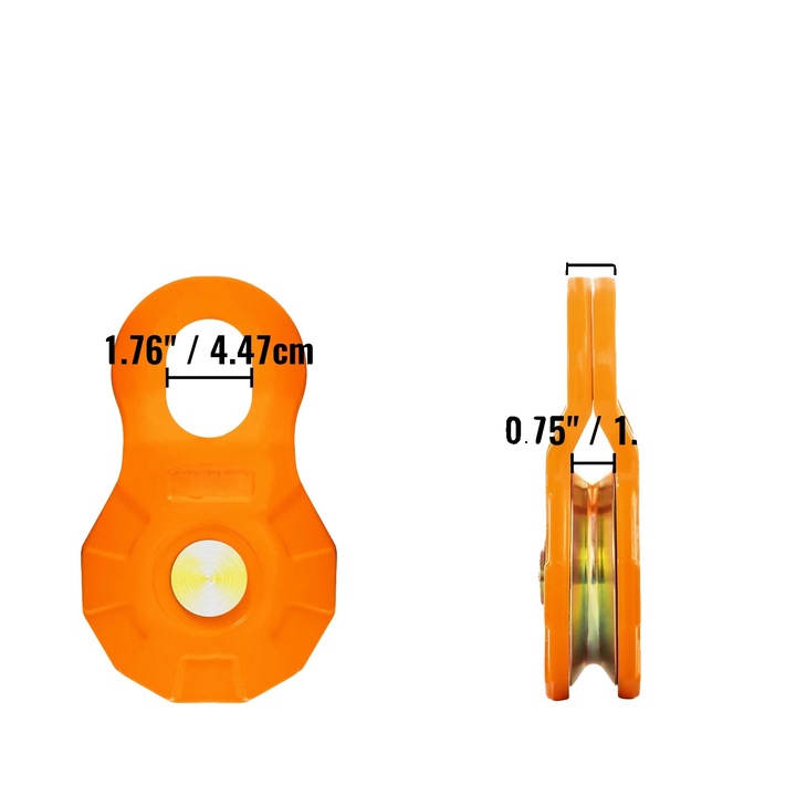 Bloc de smulgere, capacitate de incarcare de 25000 lbs, otel carbon durabil, 2 bucati