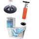 Pompa de desfundat toaleta, presiune 0.7 MPa, aluminiu/inox, 0.79 gal