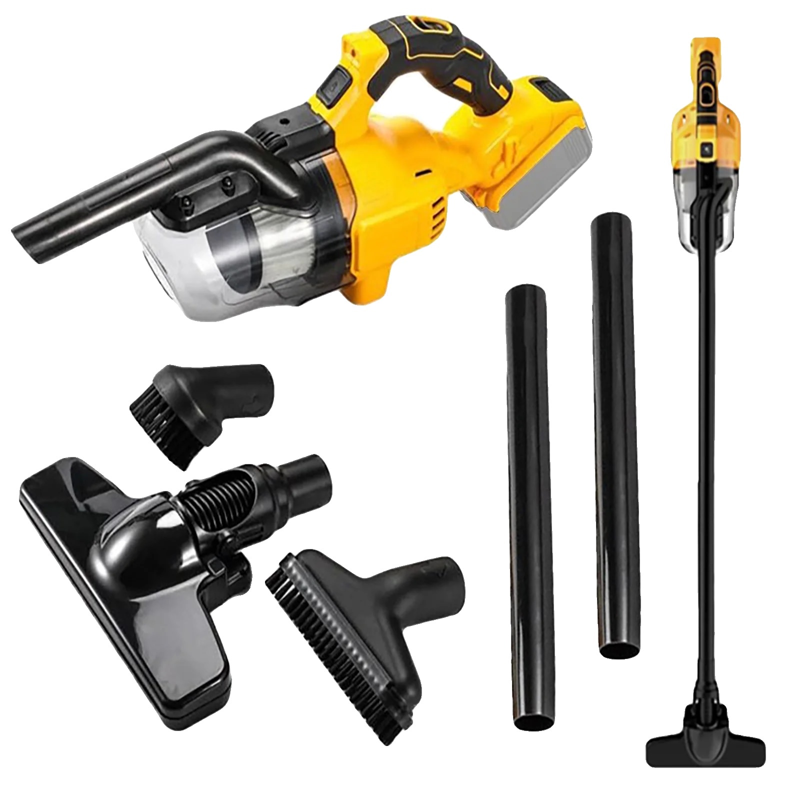 Aspirator portabil, HEPA, fara baterie, negru/galben