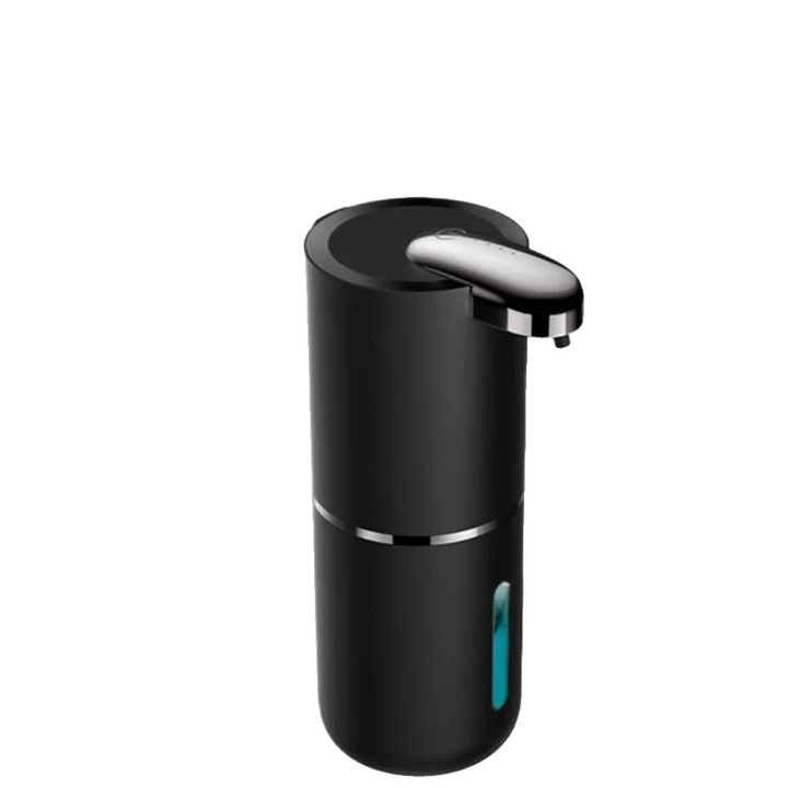 Automata szappanadagoló, infravörös érzékelővel, USB töltés, fekete, 400ml
