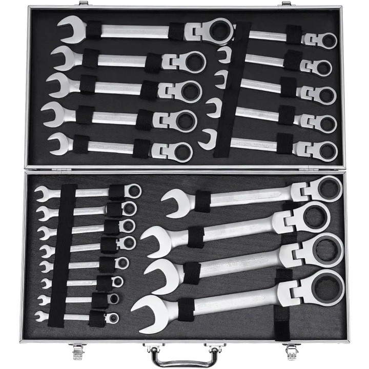 Villáskulcskészlet, 22 darabos, 6-32 mm, ezüst