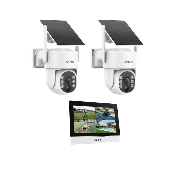 Set supraveghere video, 4 camere, Viziune Nocturna, Multicolor