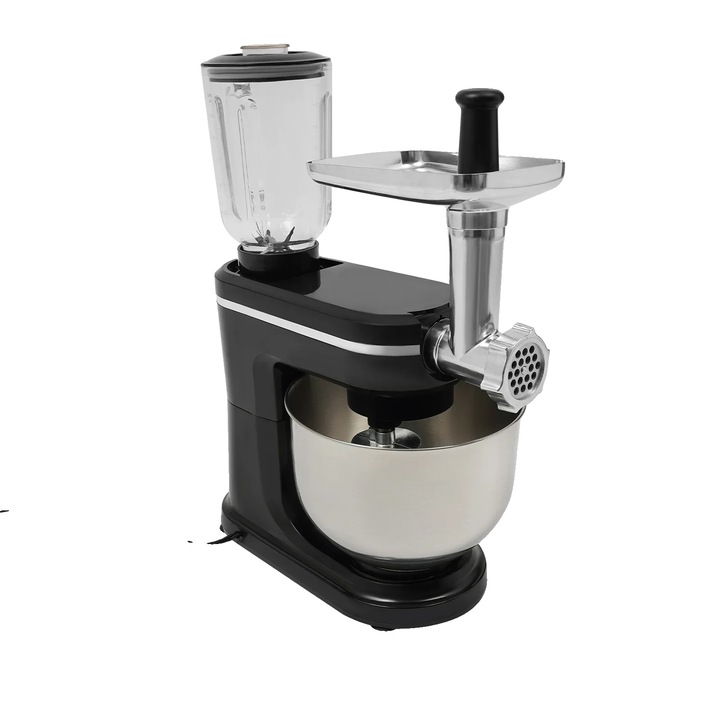 Mixer de bucatarie, motor de 700 W, 6+1 optiuni de viteza, negru