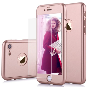 Husa Pt Telefon Protectie 360 Apple Iphone 6 Plus /6S Plus Ultrasubtire Rose + Folie Sticla Husa Pt Telefon Protectie 360 Apple Iphone 6 Plus /6S Plus Ultrasubtire Rose + Folie Sticla