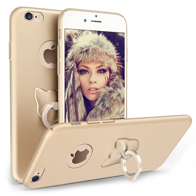 Husa telefon Apple Iphone 6 Plus /6S Plus protectie Ultrasubtire Matte Gold Silk Ring