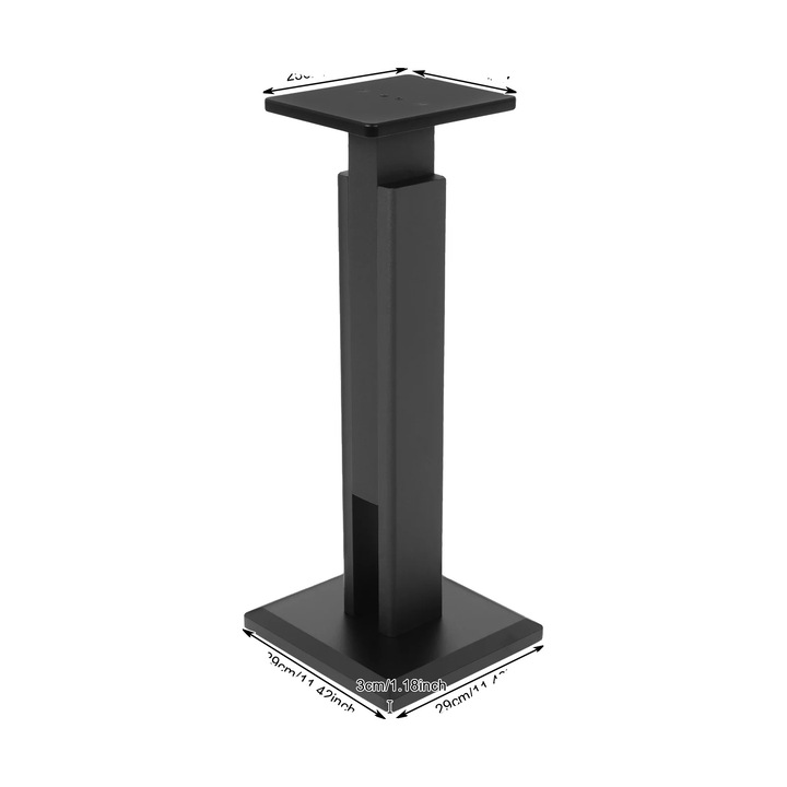 Hangszóróállvány, állítható magasságú, nagy teherbírású, fekete, 65-85 cm