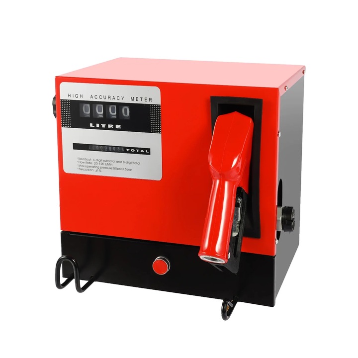 Pompa de transfer ulei, capacitate de ridicare maxima 8m, debit de 60L/min, rosie