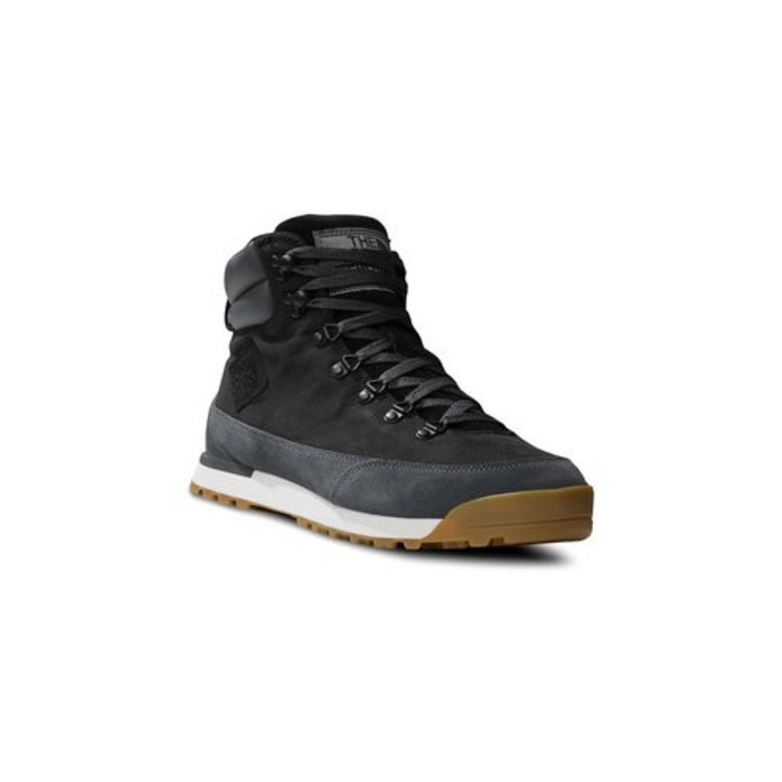 trekking barbati, The North Face, piele naturala, negru, Negru