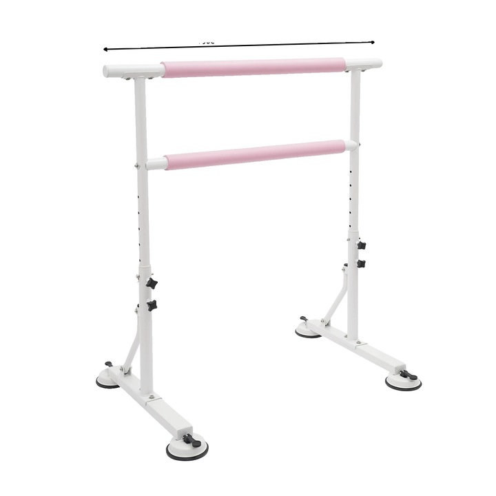 Bara de Dans Reglabilă, 6 Înălțimi Ajustabile, Roz, Design Durabil, Capacitate 510 kg