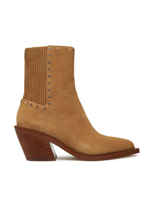Botine dama Coach, CU188, Piele naturala, Maro, Maro
