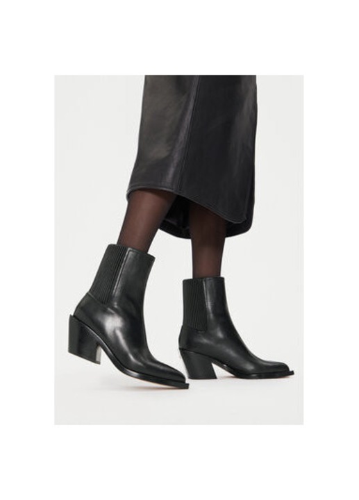 Botine dama Coach, CN136, Piele naturala, Negru, Negru, 36